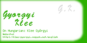 gyorgyi klee business card